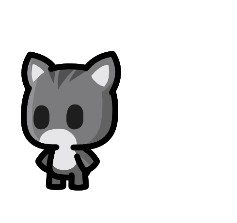Cartoon kitten arcade mascot